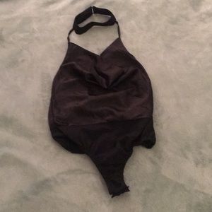 Missguided cowl neck choker bodysuit